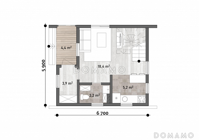 Лестер / План 1 этажа