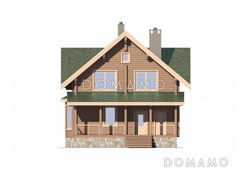 Проект рационально распланированного, уютного дома с тремя просторными спальнями и личным кабинетом / Фасад 1