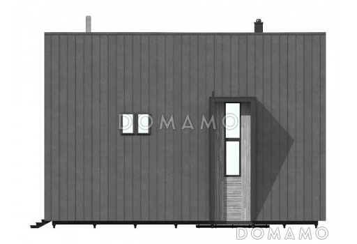 Проект каркасного загородного А-образного дома с террасой, лоджией / Фасад 4