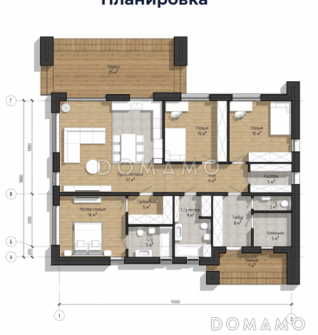 Мульти-Дом 13 П / План 1 этажа