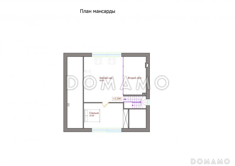 Проект 118 / План мансардного этажа
