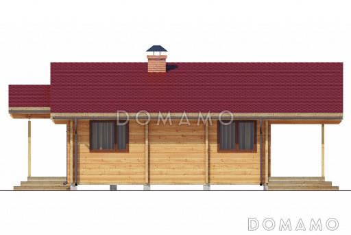 Проект дачного дома из клееного бруса / Фасад 2