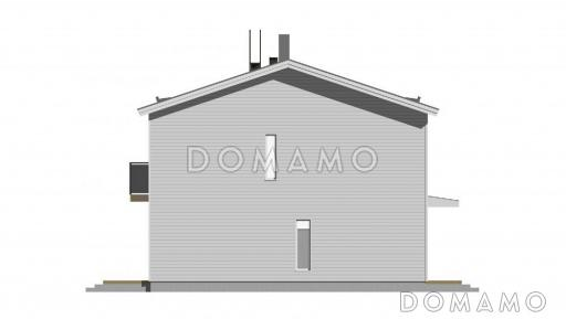 Проект каркасного дома с сауной до 200 м.кв / Фасад 2