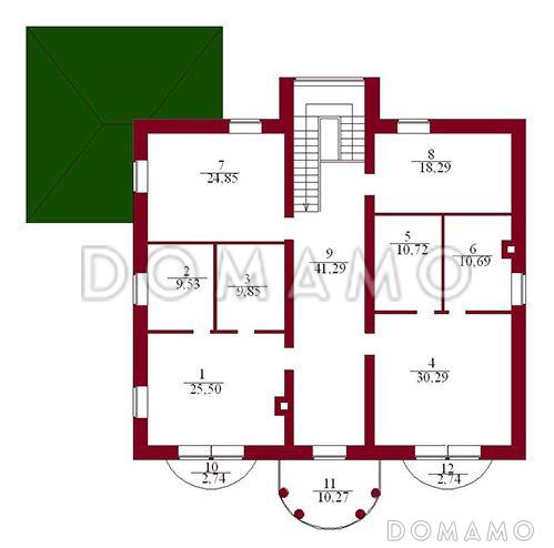 Проект дома в классическом стиле / План 2 этажа
