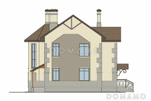 Проект дома по технологии ЛСТК с полным вторым этажом / Фасад 3