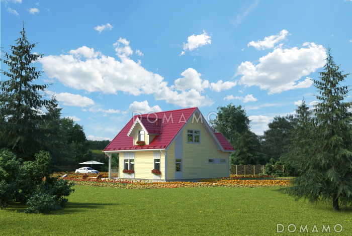 Проект каркасного дома 8х8