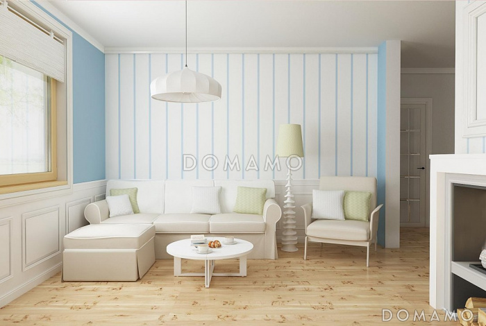 Проект одноэтажного мансардного дома из газобетона с боковым эркером