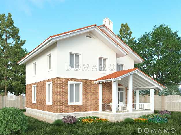 Проект практичного двухэтажного коттеджа для большой семьи