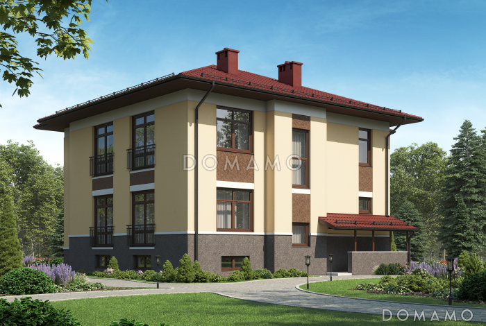 Проект кирпичного дома с подвалом