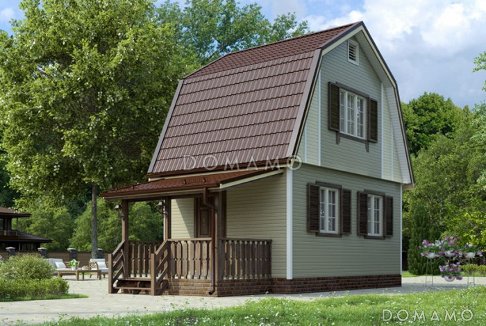 Проект маленького дома из клееного бруса