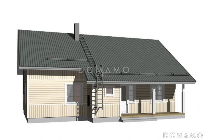 Проект каркасного дома с мансардой и санузлом