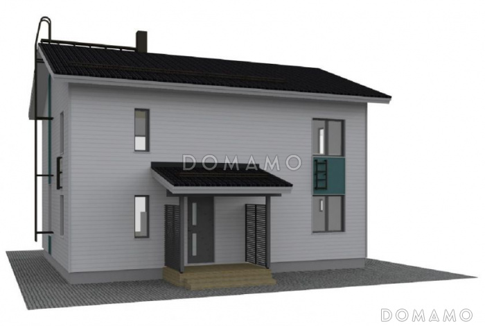 Проект каркасного дома со вторым светом