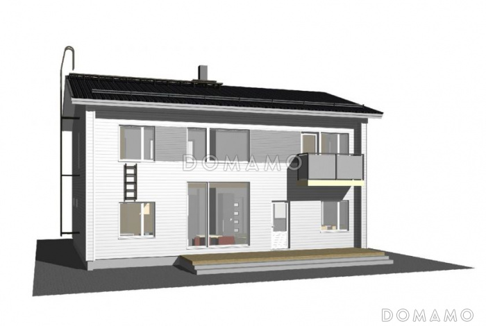 Проект каркасного дома с сауной до 200 м.кв