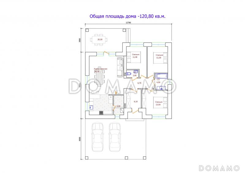 Проект 307 / План 1 этажа