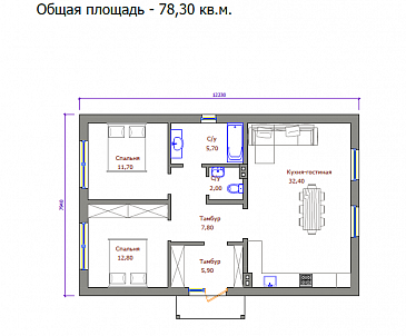 Проект 410 / План 1 этажа