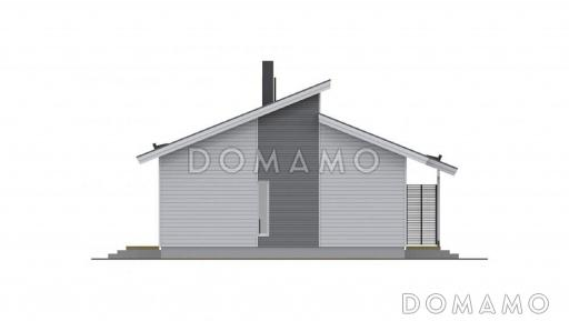 Проект одноэтажного каркасного дома с двумя спальнями / Фасад 4