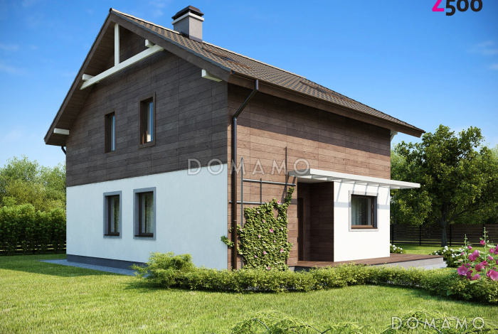 Проект двухэтажного дома из газобетона с панорамным остеклением