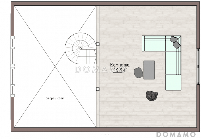 BRICK HOUSE 165 / План мансардного этажа