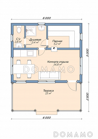 Каркасная баня 