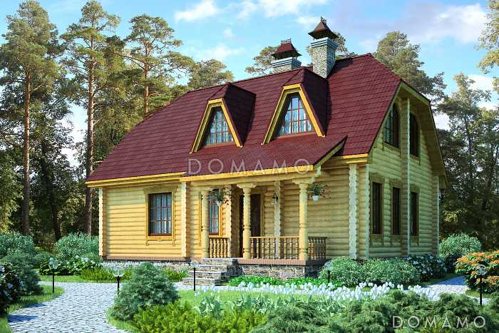 Проект традиционного усадебного дома из бревен