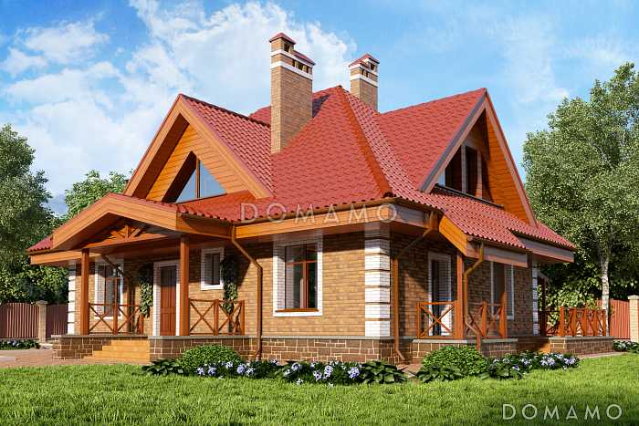 Проект двухэтажного дома из пеноблоков до 200 м.кв