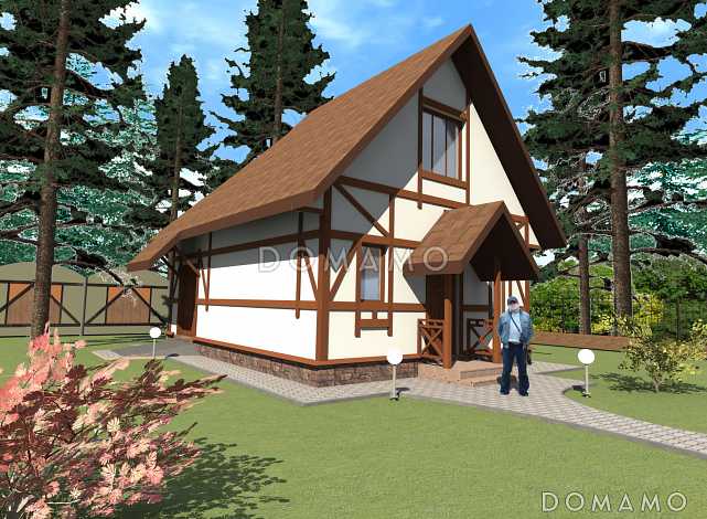 Проект каркасного дома для прислуги
