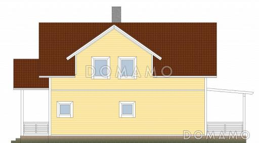 Проект каркасного дома с эркером / Фасад 4