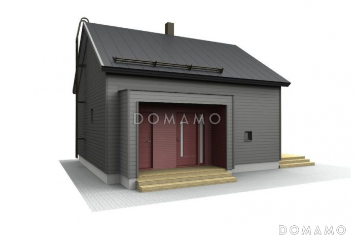 Проект каркасного дома с открытой террасой