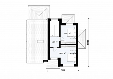 Проект трехэтажного дома в английском стиле S-187 / План 3 этажа