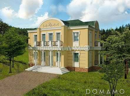 Проект дома в классическом стиле с колоннами