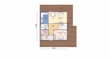 Каркасный дом "Лоза" / План 1 этажа