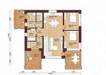 ПАВЛОВЫ ОЗЕРА 200 / План 1 этажа