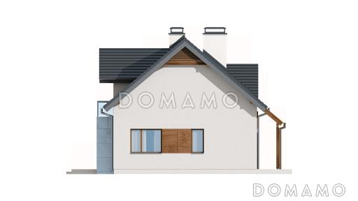 Проект классического мансардного дома из газобетона с современными элементами архитектуры / Фасад 4