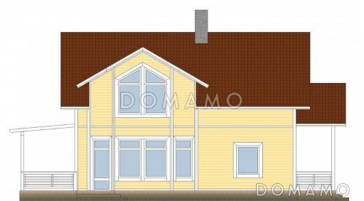 Проект каркасного дома с эркером / Фасад 2