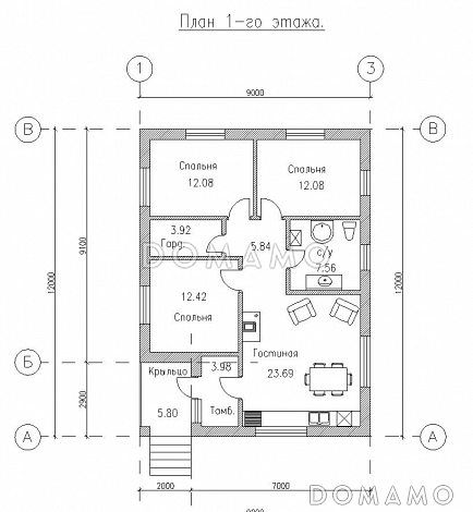 ПД-034 / План 1 этажа