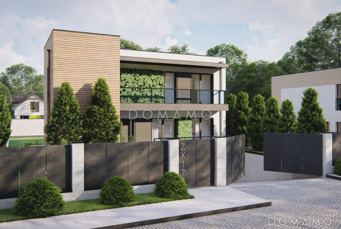 Проект загородного дома с подвалом, гаражом, кладовой, балконами