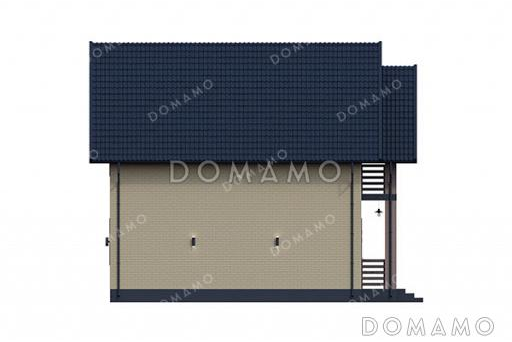 Проект дома с изолированной кухней, вместительной котельной и тремя спальнями на мансарде / Фасад 4