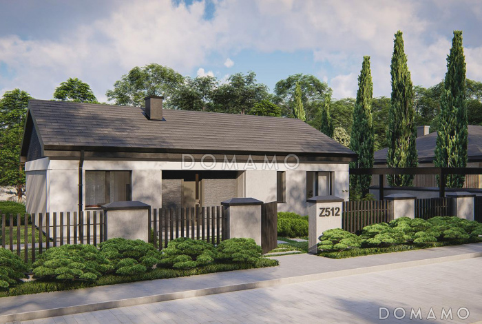 Проект одноэтажного дома с двумя санузлами и тремя комнатами