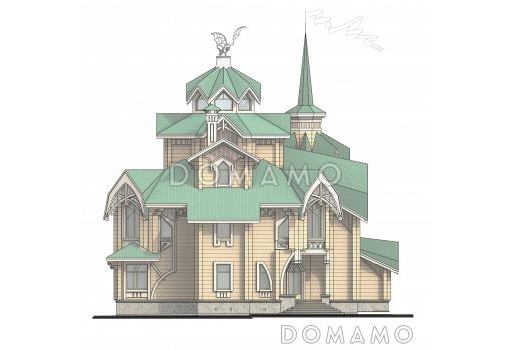 Коттедж с причудливыми башенками / Фасад 4