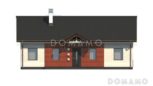 Проект классического одноэтажного дома из газобетона с тремя спальнями и светлой гостиной / Фасад 4