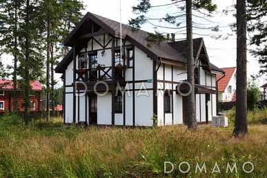 Проект каркасного дома в стиле фахверк с сауной на мансардном этаже