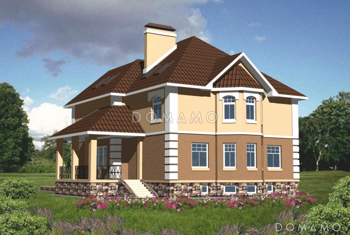 Проект коттеджа с подземным гаражом