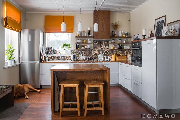 Проект каркасного дома с мансардой, 4 спальнями, кабинетом и сауной