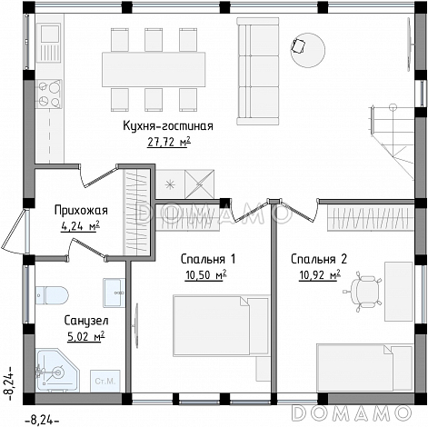 SCANDI 76 / План 1 этажа