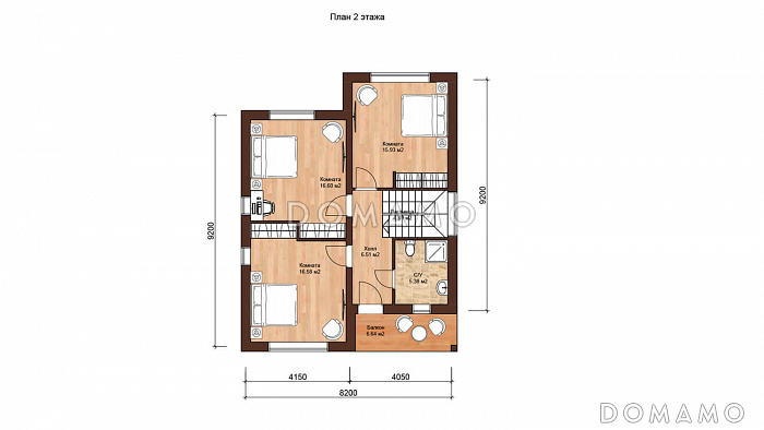 АБЕРДИН 200 / План 2 этажа