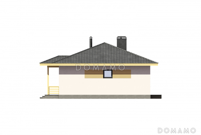 Проект одноэтажного кирпичного дома с четырьмя спальнями