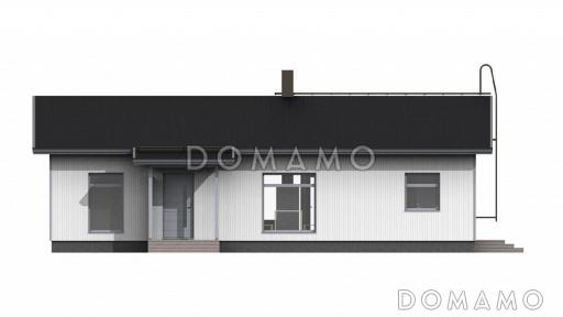 Проект экономичного каркасного дома с мини сауной / Фасад 1