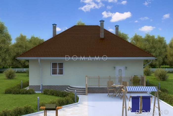 Проект загородного дома с мансардным этажом без окон