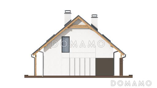 Проект классического мансардного дома из кирпича с кабинетом и большим техническим помещением / Фасад 2