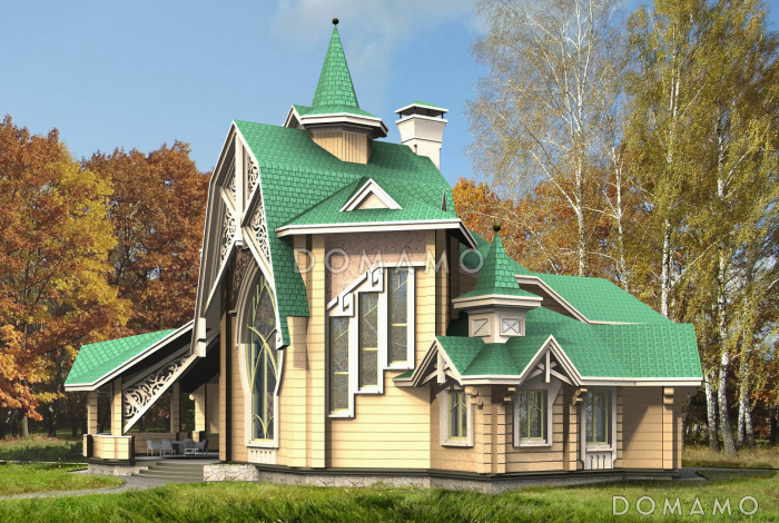 Проект бани с двухсветной гостиной